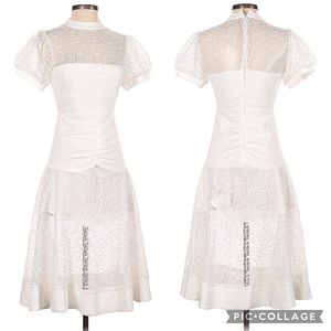 Elegant White Lace Dress